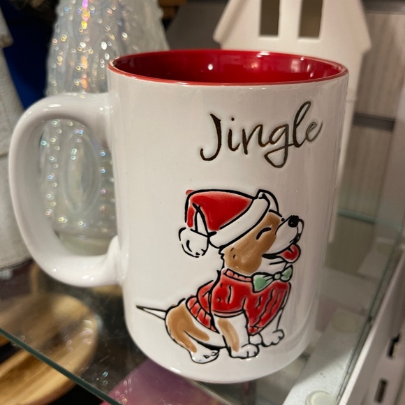 Christmas Corgi Dog w/Holiday Sweater & Santa Hat Jingle Ceramic Coffee Mug NWT - Picture 2 of 4